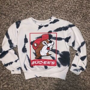 Buc-ee's Kids Tie-Dye Sweatshirt - Black & White
